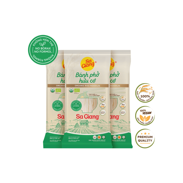 bánh phở hữu cơ organic